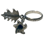 Sterling Silver Datura Charm Ring