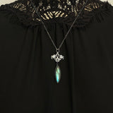 Sterling Lily and Labradorite Nouveau Pendant