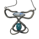 Double Serpents with Moonstone and Scarab