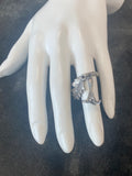 Sterling Silver Datura Charm Ring