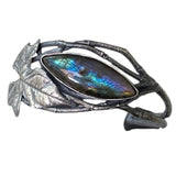 Sterling Twig and Vine cuff with unusual labradorite