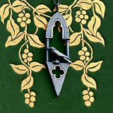 Detailed Gothic Crow at the Ancient Arch Pendant