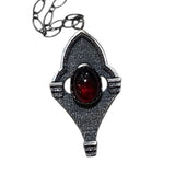 Monastic Gothic Arch Pendant with Garnet