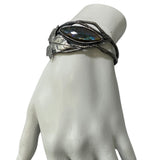 Sterling Twig and Vine cuff with unusual labradorite