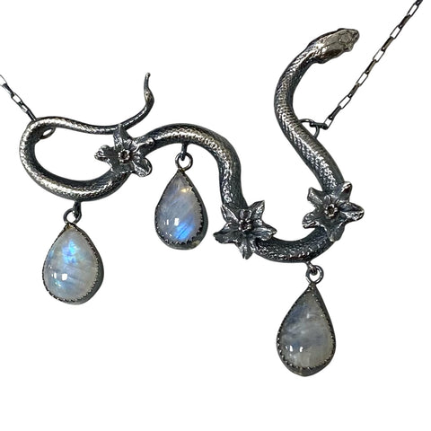 Forget Me Not Serpent Necklace