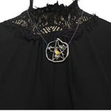 Large Sterling Silver Golden Crescent Pentacle of Life