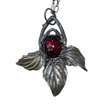 Gothic Arch Bramble Pendant with Garnet