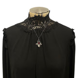 Gothic Arch Bramble Pendant with Garnet