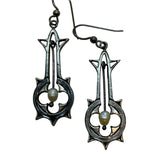 Gothic Arch Pearl Earrings