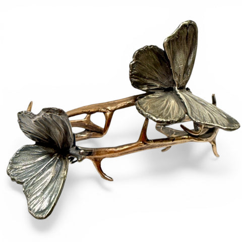 Eternal Union Cuff Bracelet, Bronze and Sterling Silver