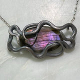 Twin Snake Necklace Sterling and Purple Labradorite Chase and Scout Jewelry