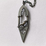 Gothic Crow at the Ancient Arch Pendant