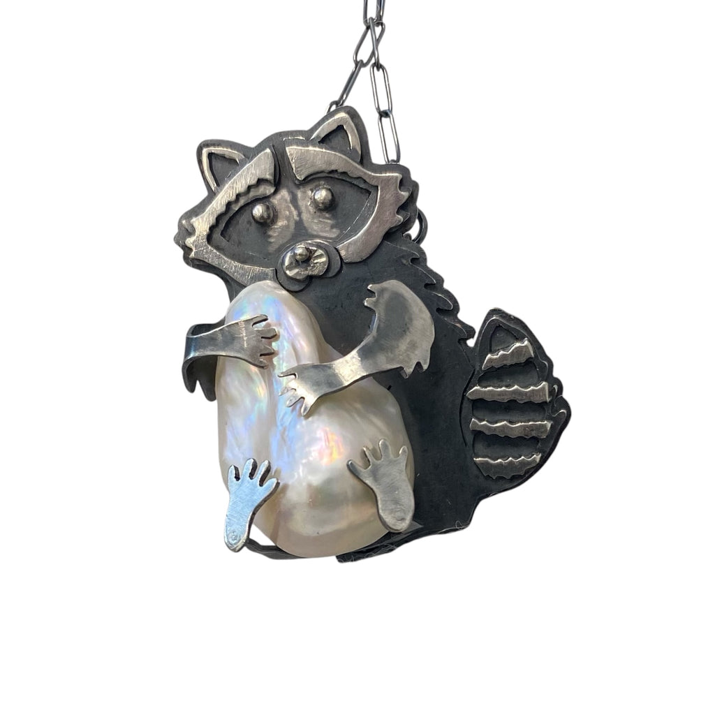 Custom for JK Raccoon clutching pearl