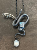 Serpent and Lily of the Valley 4 blossom necklace pendant Floradora Collection