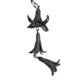 Triple Hyacinth Blossom Long Swinging Pendant Necklace Floradora Collection