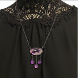 Art Nouveau Fringe Necklace with Trapiche Amethyst