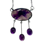 Art Nouveau Fringe Necklace with Trapiche Amethyst