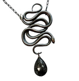 Double Serpent Black Rutile Pendant