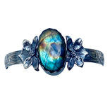 Delicate Labradorite Cuff in Sterling