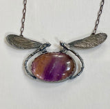 Dragonfly Pendant with Large Ametrine