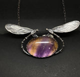 Dragonfly Pendant with Large Ametrine