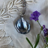 Single Sterling Silver Petal Necklace