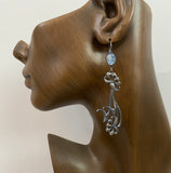 Nouveau Poppy Earrings Blue Moonstone