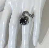Black Onyx Serpent Familiar Ring